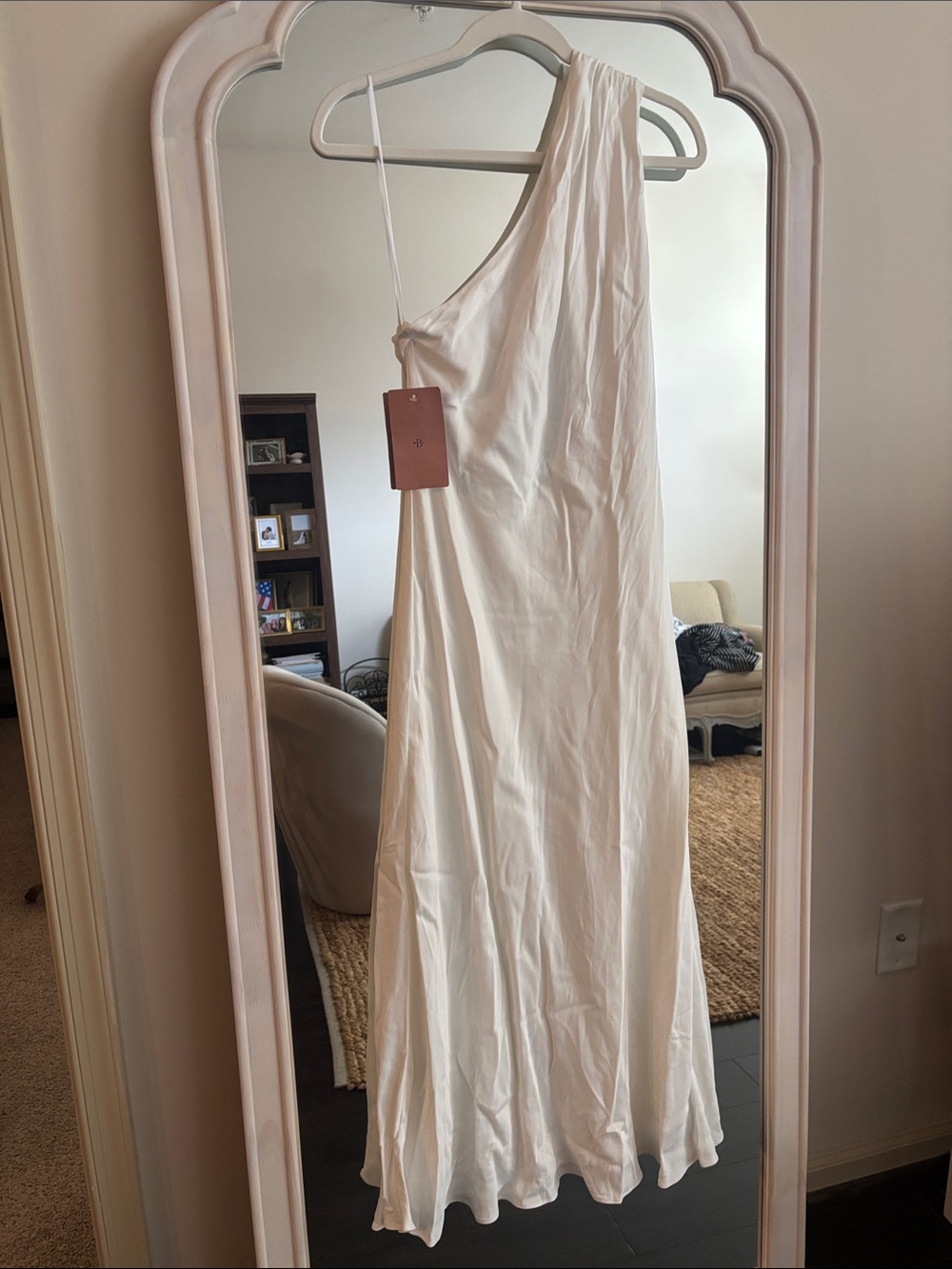 BHLDN One-Shoulder White Maxi Dress NWT L